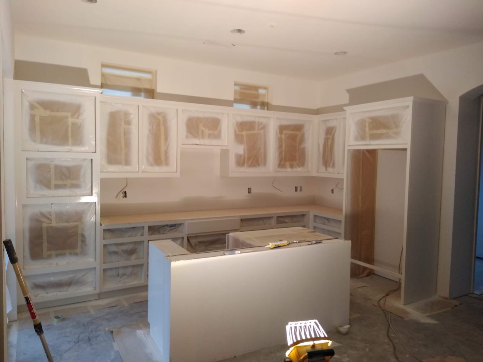 Refinished kitchen cabinets